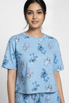 Zivame 2 Mile Fashion Knit Cotton Loungewear Set - Dusk Blue — thumbnail 5